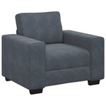 vidaXL Fauteuil gris foncé 100x77x82 cm velours