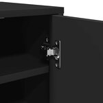 vidaXL Armoire à chaussures Noir 32x35x92 cm Bois d’ingénierie