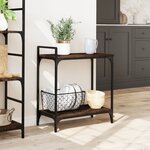 vidaXL Chariot de cuisine chêne marron 60 5x31x72 5 cm bois ingénierie