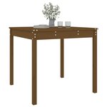 vidaXL Table de jardin marron miel 82 5x82 5x76 cm bois massif de pin