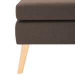 vidaXL Repose-pied Marron Tissu