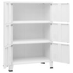 vidaXL Coffre de rangement industriel Blanc 75x40x115 cm Métal