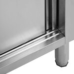 vidaXL Tables avec portes coulissantes 2 Pièces 200x50x(95-97) cm Inox