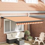 vidaXL Auvent Rétractable Jaune et Orange 350 x 250 cm Tissu et Métal