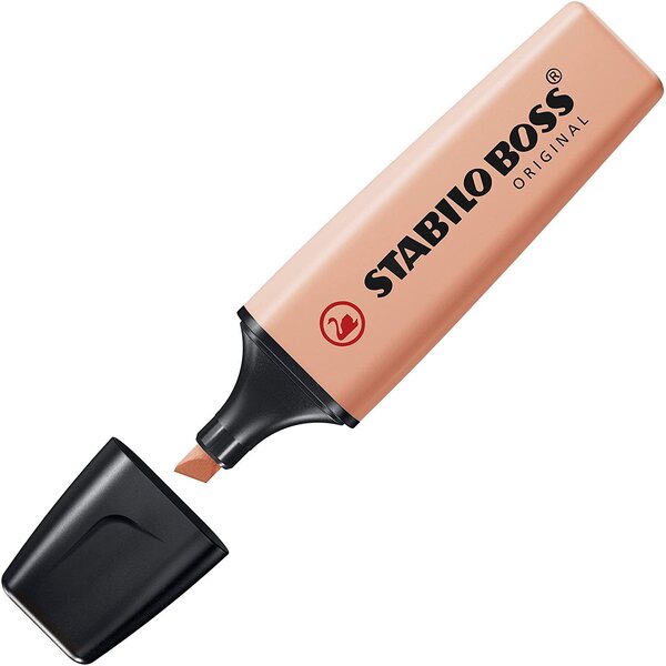 surligneur STABILO BOSS ORIGINAL Pastel - teint de pêche x 10 STABILO