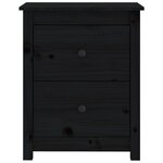 vidaXL Tables de chevet 2 Pièces Noir 50x35x61 5 cm Bois de pin massif
