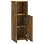 vidaXL Armoire de bain Chêne fumé 30x30x95 cm Bois d'ingénierie