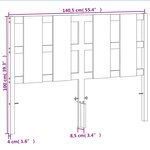 vidaXL Tête de lit cire marron 135 cm bois massif de pin