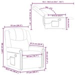 vidaXL Fauteuil de massage inclinable marron brillant similicuir