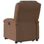 vidaXL Fauteuil inclinable électrique marron tissu