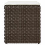 vidaXL Tabourets jardin avec coussins lot de 2 marron résine tressée