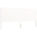 vidaXL Cadre de lit sans matelas blanc 200x200 cm bois massif