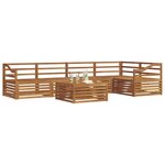 vidaXL Ensemble de canapés d'extérieur 6 Pièces Naturel