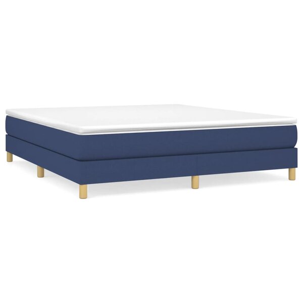 vidaXL Cadre de lit sans matelas bleu 180x200 cm tissu