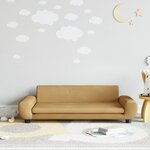 vidaXL Canapé pour enfants marron 100x54x33 cm velours
