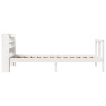 vidaXL Cadre de lit avec tête de lit sans matelas blanc 90x200 cm