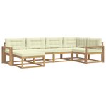 vidaXL Ensemble de canapés d'extérieur 5 pc Blanc et crème Polyester