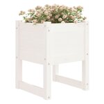 vidaXL Jardinières 2 Pièces Blanc 40x40x52 5 cm Bois massif de pin