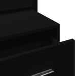 vidaXL Tables de chevet murales avec lumières LED 2 Pièces noir
