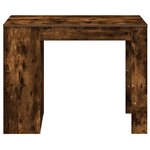 vidaXL Bureau avec tiroir et étagère chêne fumé bois d'ingénierie