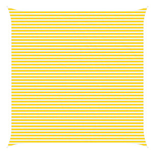 vidaXL Voile d'ombre Jaune et blanc 6 x 6 m 100   polyester Oxford