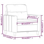 vidaXL Fauteuil Noir 60 cm Tissu