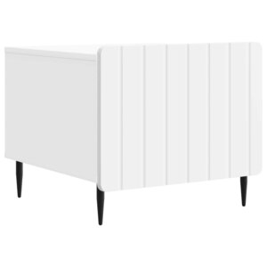 vidaXL Table basse avec tiroir Blanc 49 x 50 x 42 cm Bois d'ingénierie
