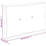 vidaXL Coussin de palette rayures bleues et blanches 50x40x12 cm tissu