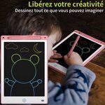 ACROPAQ Tablette Dessin Enfant- Ardoise Magique 10 pouces LCD- Tablette Ecriture Graphique - Ecran couleur LCD- Rose