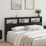 vidaXL Tête de lit Chêne noir 200 x 17 x 102 cm Bois d'ingénierie