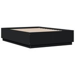 vidaXL Cadre de lit sans matelas noir 135x190 cm