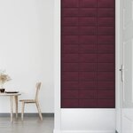 vidaXL Panneaux muraux 12 Pièces Violet 30x15 cm Tissu 0 54 m²