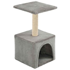 vidaXL Arbre à chat avec griffoirs en sisal 55 cm Gris
