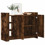 vidaXL Buffet chêne fumé 100x35x75 cm bois d'ingénierie