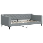 vidaXL Lit de jour avec gigogne et matelas gris clair 90x190 cm tissu