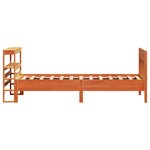 vidaXL Cadre de lit sans matelas cire marron 90x190 cm bois pin massif
