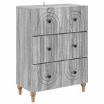 vidaXL Armoire à tiroirs Sonoma gris 66 x 34 5 x 90 cm