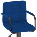 vidaXL Tabouret de bar Bleu Tissu
