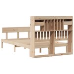 vidaXL Lit bibliothèque sans matelas 135x190 cm bois de pin massif