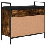 vidaXL Banc à chaussures chêne fumé 65 5x32x57 5 cm bois d'ingénierie