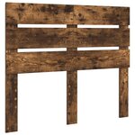 vidaXL Cadre de lit Chêne fumé 135 x 190 cm Bois de pin massif