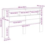 vidaXL Tête de lit à LED chêne sonoma 180x18 5x103 5cm bois ingénierie