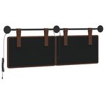 vidaXL Tête de lit suspendue Avec lumière LED Marron Simili cuir