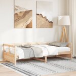 vidaXL Lit de jour sans matelas naturel 80x200 cm bois pin massif