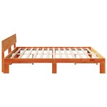 vidaXL Cadre de lit Marron 200 x 200 cm Bois de pin massif
