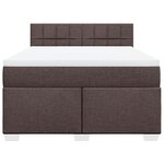 vidaXL Sommier à lattes de lit avec matelas Marron foncé 140x190 cm