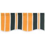 vidaXL Auvent Rétractable Vert et blanc 400 × 350 cm Tissu et Métal