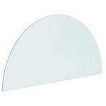 vidaXL Plaque en verre de cheminée Transparent 1000 x 500 mm Verre