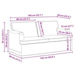 vidaXL Canapé Taupe 142 x 80 x 85 cm tissu