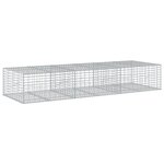 vidaXL Panier gabion avec couvercle 300x100x50 cm fer galvanisé
